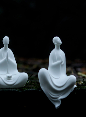 中式陶瓷无相禅意摆件线香插座家用佛像香薰炉创意插香器工艺礼品