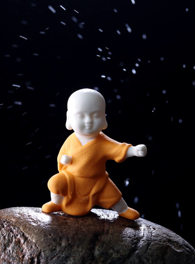 陶瓷人物桌面可爱风书房小沙弥