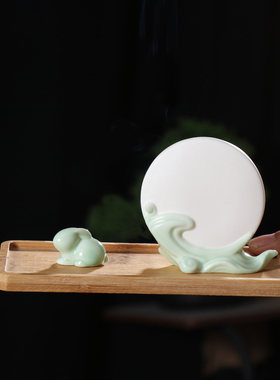 陶瓷月亮雅致桌面小摆件