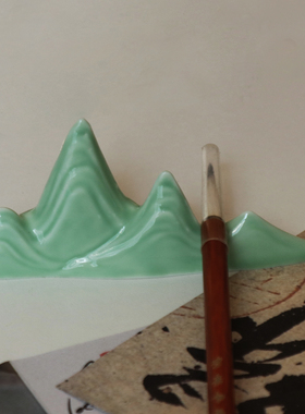 白瓷假山摆件创意微景观造景