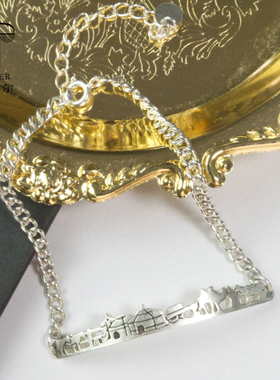 勒勒尔蒙古元素手链草原蒙古人家手链简约气质百搭银饰品生日送礼