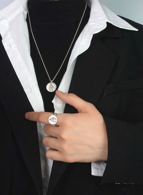 勒尔蒙古元素风姑娘头像百搭项链