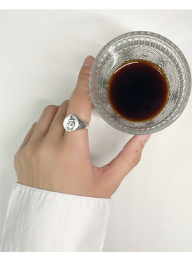 勒勒尔蒙古元素银饰头像百搭简约