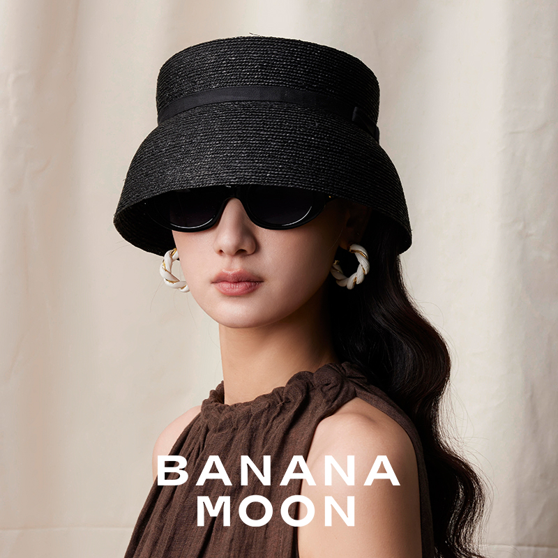 Banana moon90年代经典秀场神器_天然手编复古灯罩帽日系内扣盆帽 - 图0