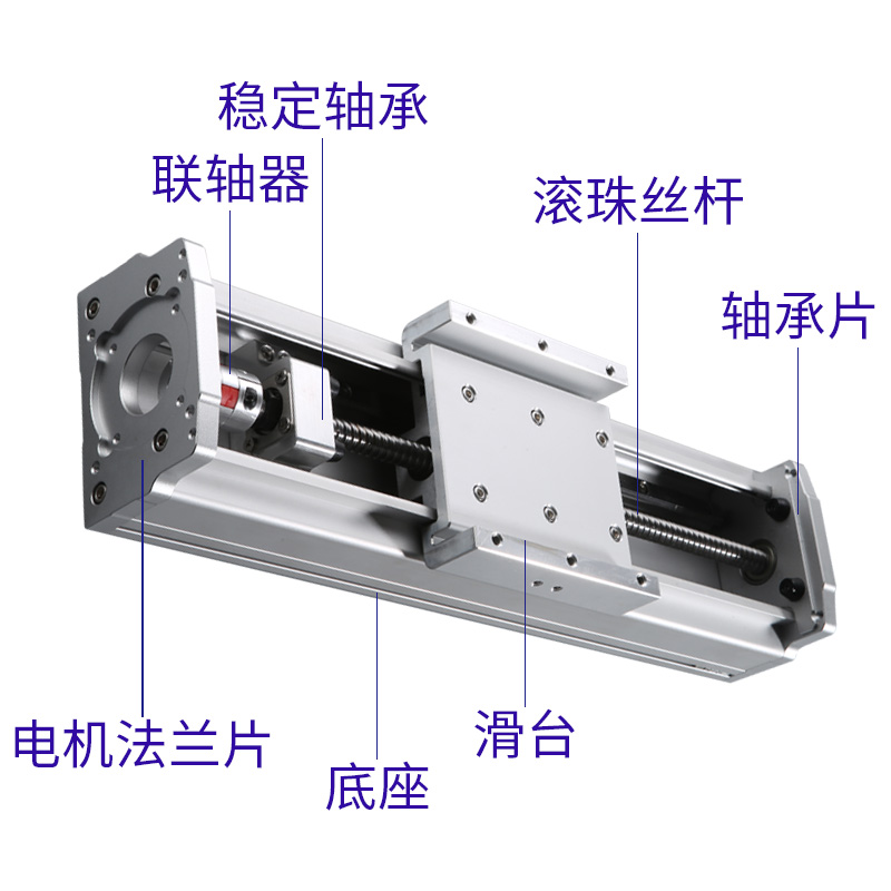 直线丝杆导轨滚珠xy两轴滑台同步带模组龙门十字工作台自动化防尘