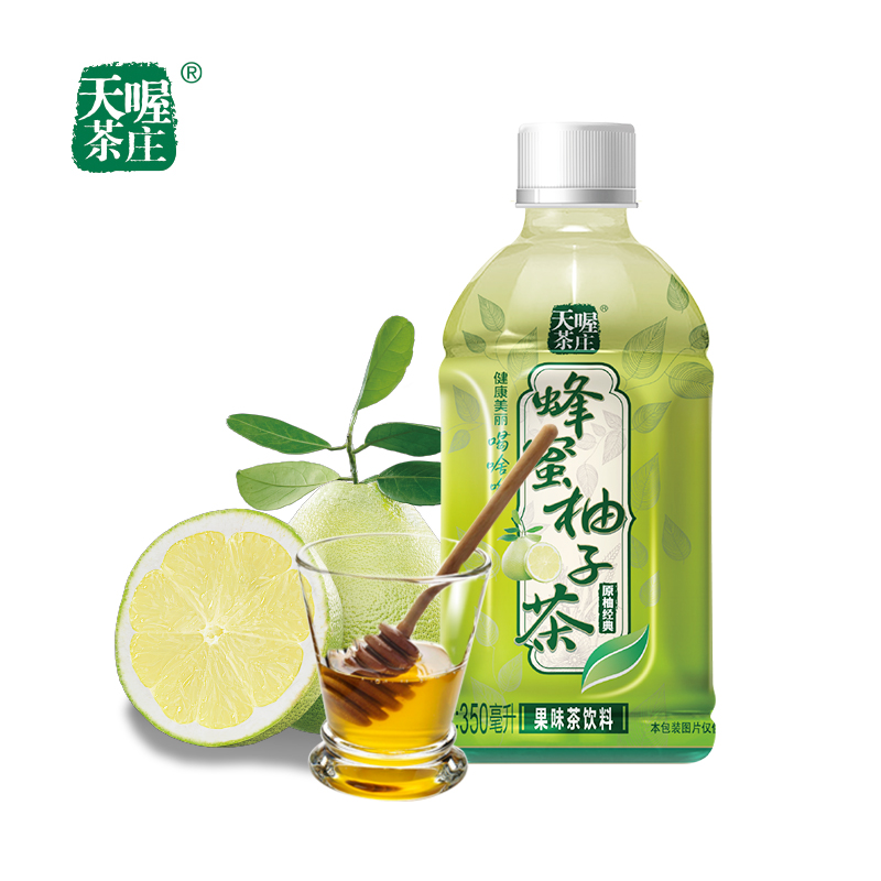 天喔茶庄蜂蜜柚子茶350ml*12瓶 线下同款果汁饮料果味茶饮料瓶装 - 图3