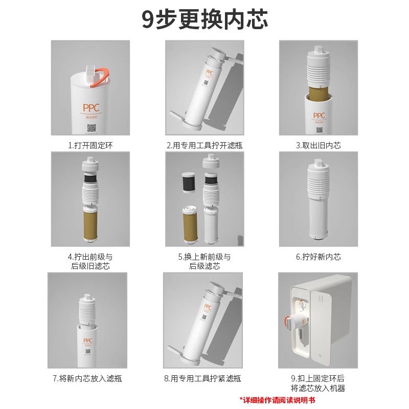 另一半适用小米净水器1A/S1800/H1000PPC复合滤芯平替可替换内芯1-图1