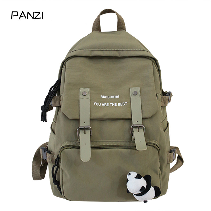 女ins韩版高中生大容量简约双肩包 攀资双肩背包