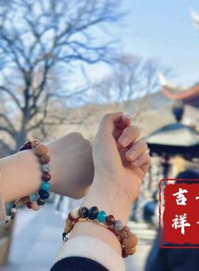 十八籽串多宝菩提子木质文玩十八子手串招财18子佛珠手链正品玉石