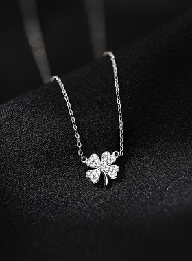 项链四叶草项链不掉色女小众轻奢幸运叶子锁骨链送女友生日礼