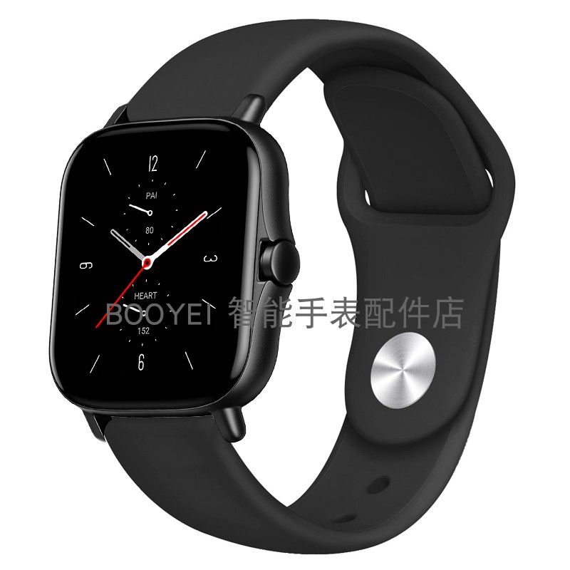 适用Amazfit GTS2/3表带华米手表Mini硅胶pop腕带Amazfit Bip表带 - 图0