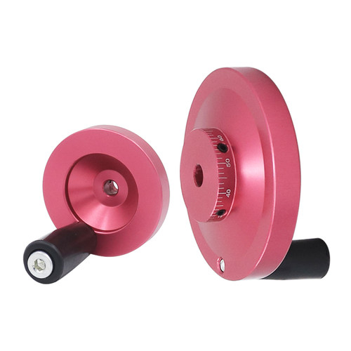 铝合金手轮机床胶小手摇柄DIY车床旋转顶丝固定光孔佛珠机械配件 - 图3