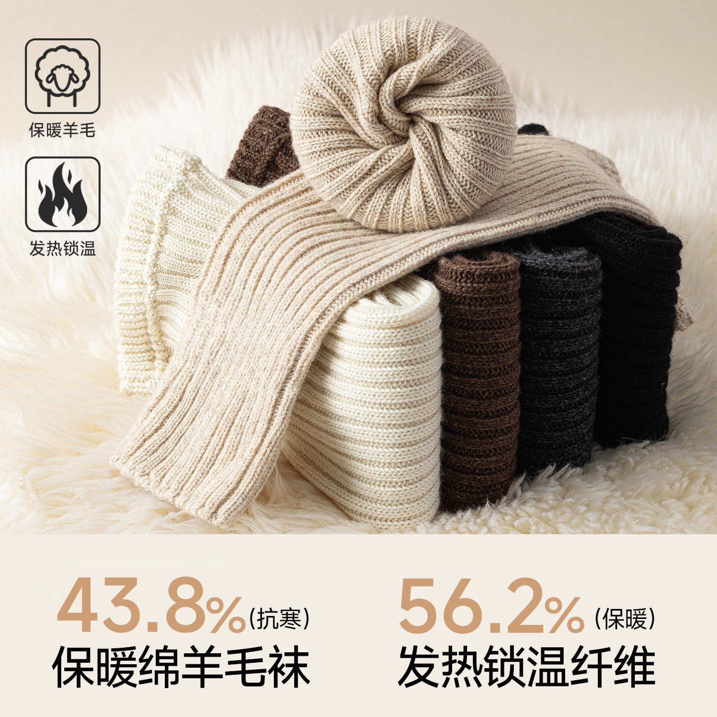 43%羊毛袜套堆堆袜女秋冬加厚灰色腿套配打底裤保暖显瘦小腿袜子,淘宝优惠券,粉丝福利购,淘宝优惠卷