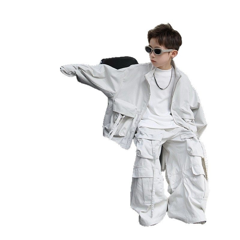 男童秋季新款潮酷工装套装童装儿童秋装潮牌美式外套宽松长裤子,淘宝优惠券,粉丝福利购,淘宝优惠卷