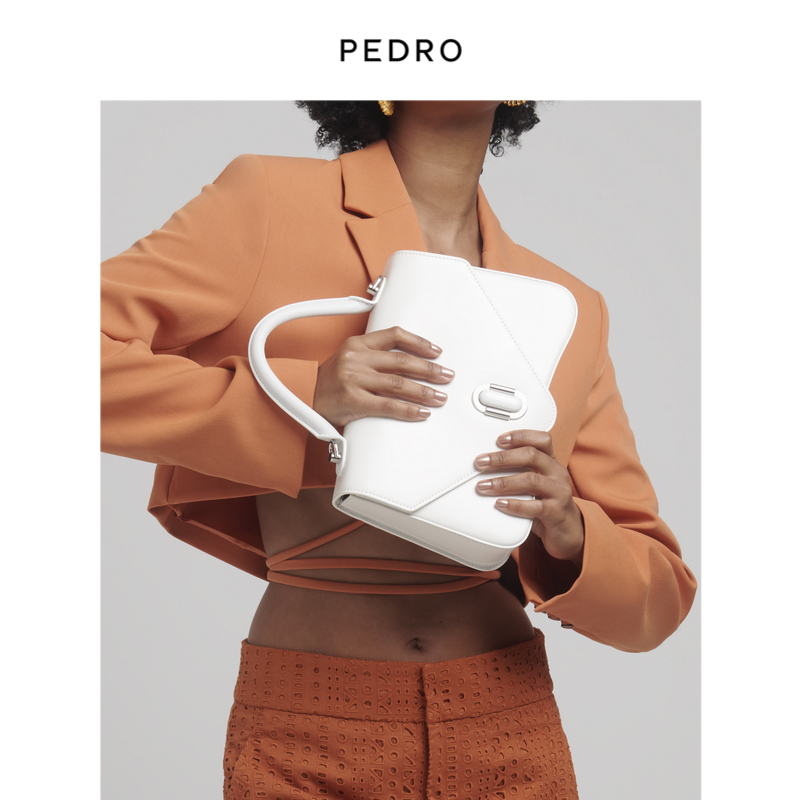 PEDRO手提包女包金属扣饰翻盖手提斜挎包PW2-56390026-图2