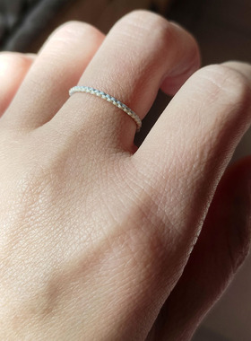 原创小众设计情侣戒指绳子细ins