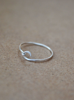 个性定做细手工戒指999足银简约