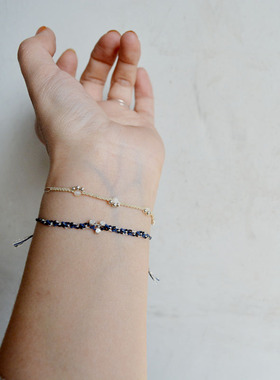 夜空碎片 原创设计手工编织手绳女款小众高级感轻奢精致闺蜜礼物