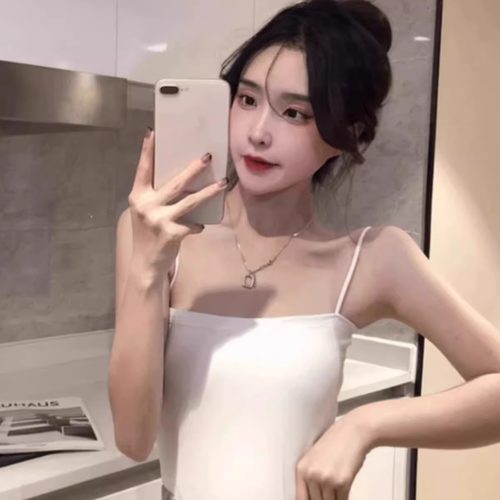 2024秋保暖背心女内外穿打底衣加绒加厚发热防寒韩版冬小吊带上衣 - 图3