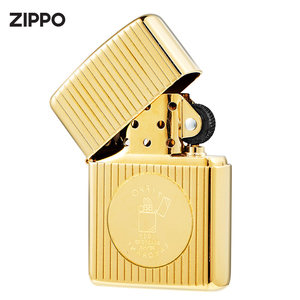 zippo正版打火机zippo男士创始人纪念日金色限量收藏款礼盒49631