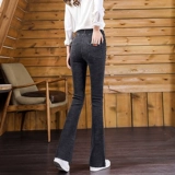 Ретро высокие штаны-клёш, штаны, осенние джинсы, труба, высокая талия, по фигуре