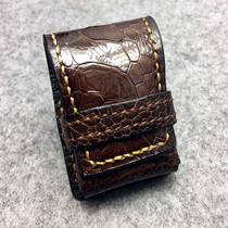 Handmade Leather Furniture Curry Ostrich Leg Leather Bull Leather All Types Of Brands Lighter Leather Sleeve Hanging Strap Protective Sheath Custom