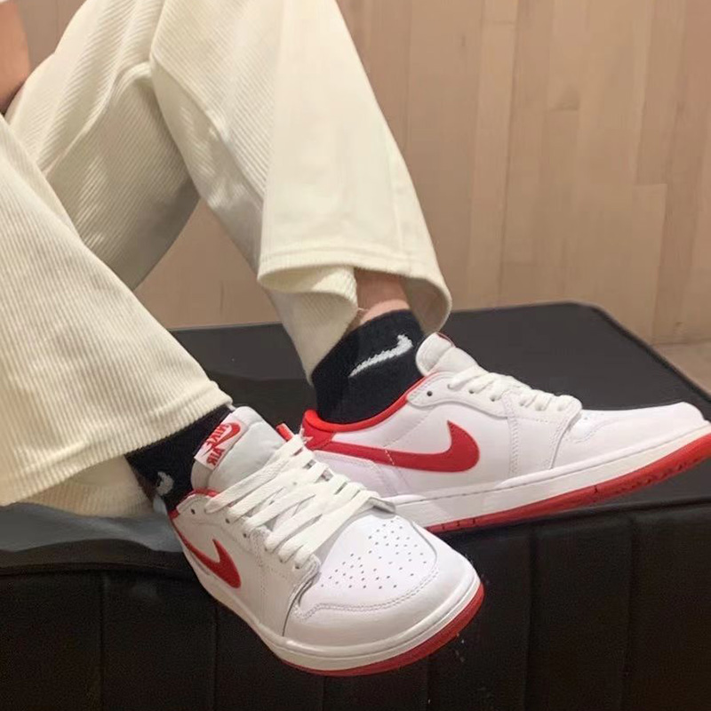 AIR JORDAN 男子低帮AJ1复古防滑耐磨百搭运动休闲鞋553558-072 - 图1