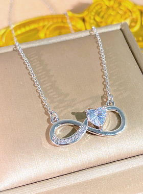 轻奢小众无限心形锁骨链女百搭
