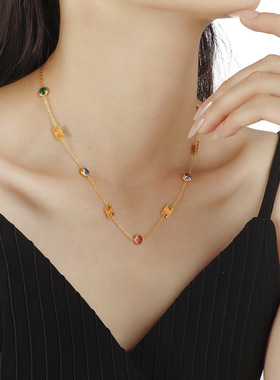 新款时尚多巴胺凯旋门项链工厂价