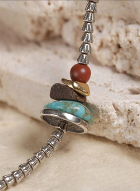 【梨落】s925纯银木质手链复古