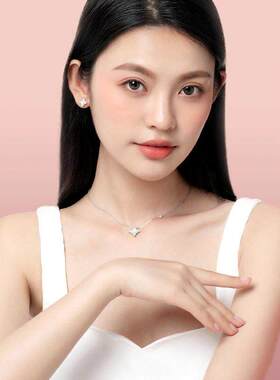 杭潮999足银夜光光芒锁骨链
