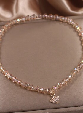 法国设计师小众手链天鹅女吊坠轻奢高级感不撞款送女友