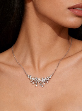 璀璨星云s925纯银锁骨链项链轻奢