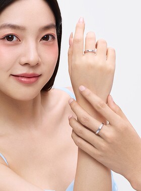 蝶焰之契情侣对戒小众高级感纯银开口戒指送女友520情人节礼物