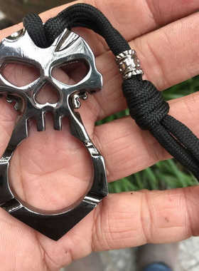 骷髅指EDC户外防身戒指 男女生防身防狼自卫单手工具破窗逃生指虎