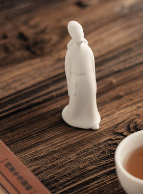 新中式禅意陶瓷诗仙李白古风摆件