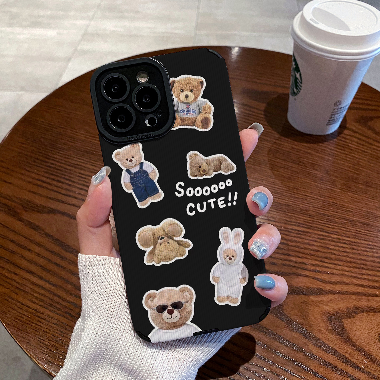 卡通可爱小熊适用vivo S15 S12 S10 pro手机壳vivo s9 s7 s6 s5 s1 s15e s30 e保护套全包硅胶壳软网红男女潮 - 图1