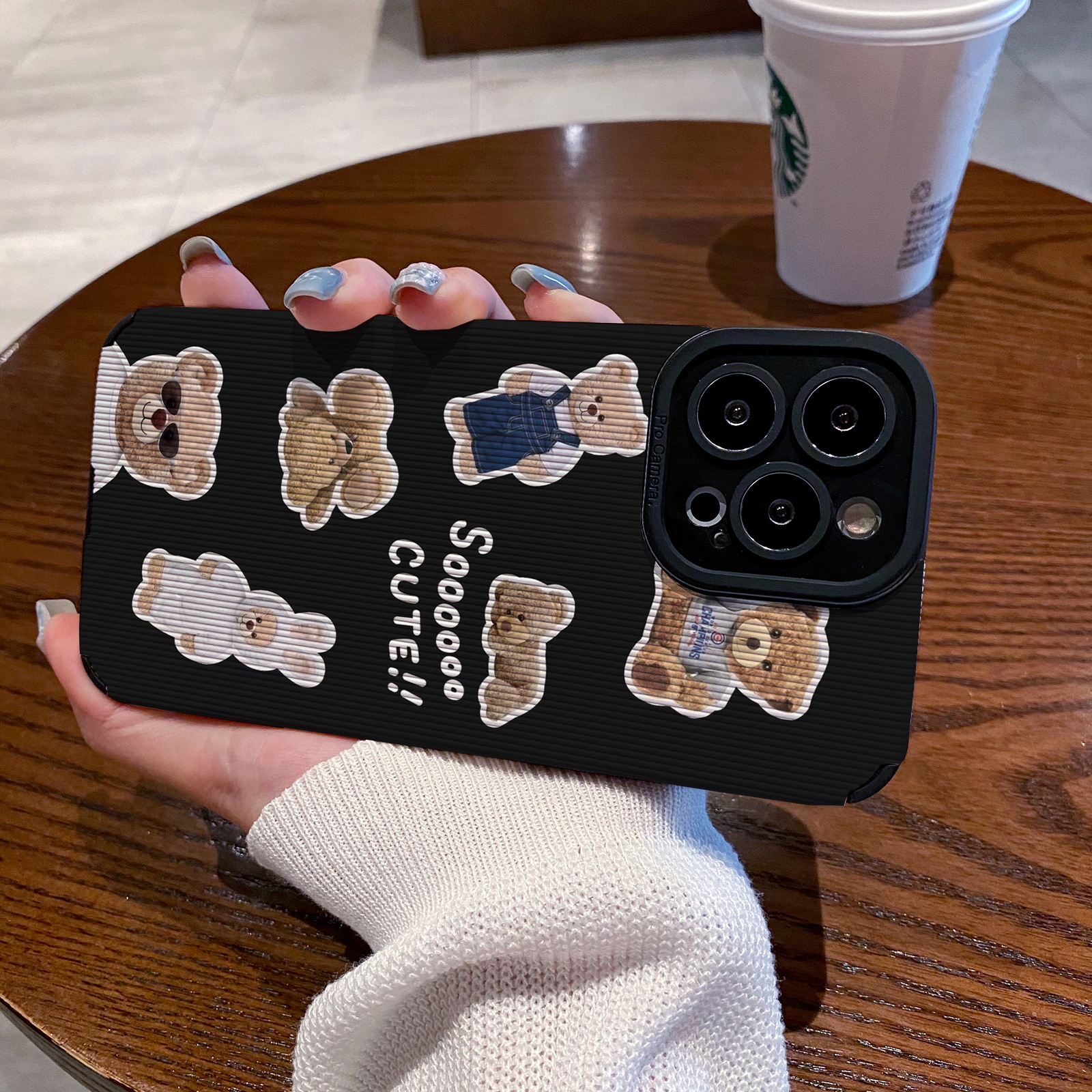 卡通可爱小熊适用vivo S15 S12 S10 pro手机壳vivo s9 s7 s6 s5 s1 s15e s30 e保护套全包硅胶壳软网红男女潮 - 图2