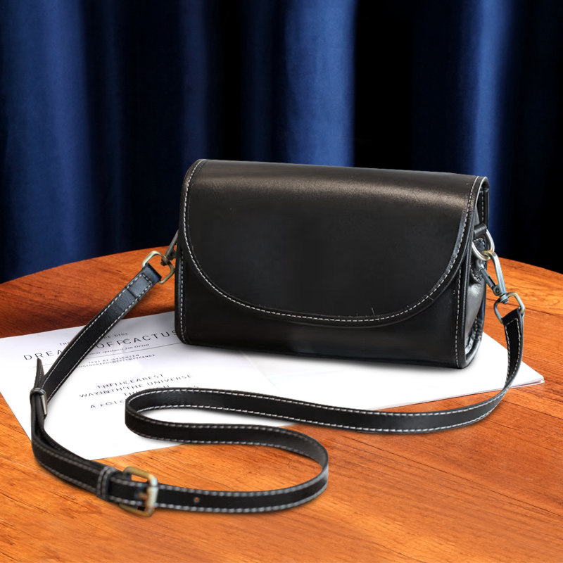 2025新款真皮单肩斜挎小包包女时尚气质宽肩带包盖式肩挎手机女包,淘宝优惠券,粉丝福利购,淘宝优惠卷