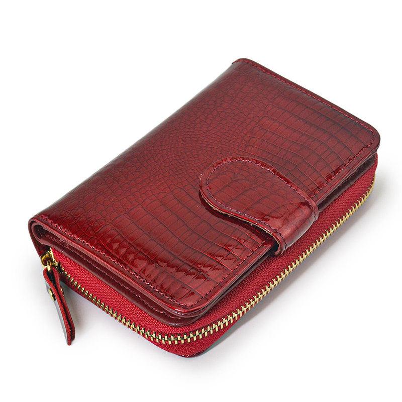 皮夹时尚真皮中短款鳄鱼纹牛皮多卡位大钞钱包二合一零钱包多功能,淘宝优惠券,粉丝福利购,淘宝优惠卷