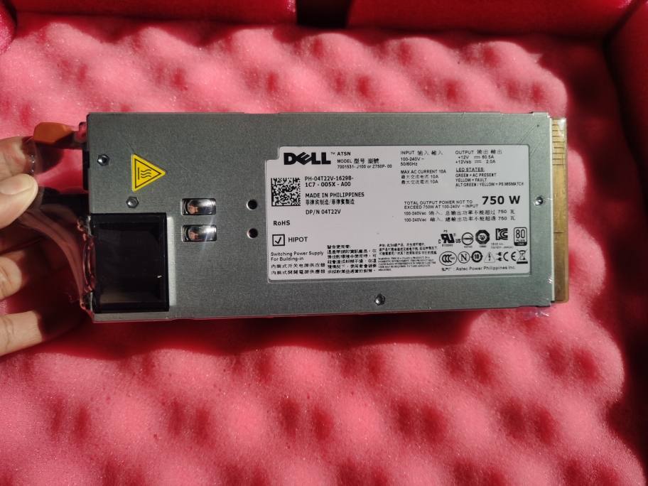 DELL 4T22V Dell Pe R510 R910服务器电源7001531-J100 Z750P-00 - 图3