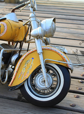 印第安仿真复古怀旧风摩托车模型