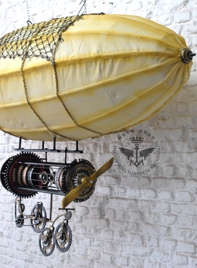 工业风欧洲飞船酒吧餐厅吊饰模型