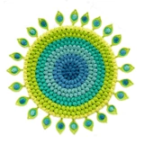 苏苏姐家 Подушка ручной работы, плетеный крючок для вязания, клубок пряжи, набор материалов, павлин, DIY