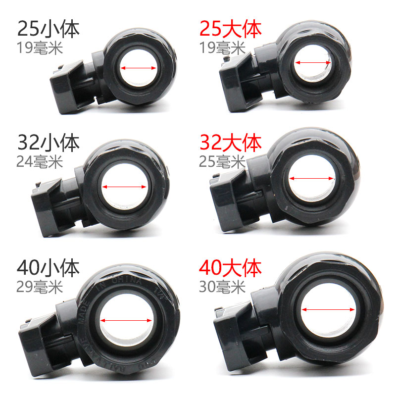 pvc球阀水开关塑料水管抗老化总闸4分6分1寸2寸20 25 32 40 50 63 - 图1