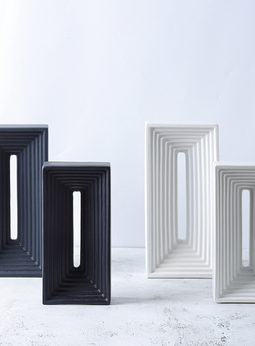 方体几何长条拱门陶瓷摆件玄关电视柜酒柜展示柜茶V几工艺品装饰