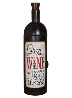 铁艺复古红葡萄酒瓶m储物柜模型个性酒吧酒庄餐厅落地大型装饰摆