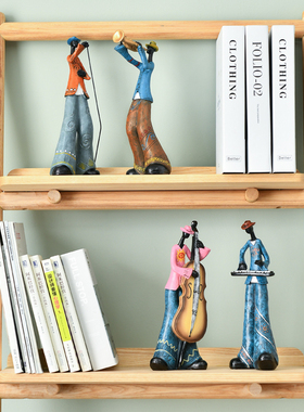 美式艺术装饰品复古摇滚乐队摆件创意客J厅酒柜房间书柜个性工艺