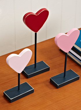 欧式爱心摆件玄关酒柜客厅装饰品儿童卧室复古摆S设女孩房家居饰