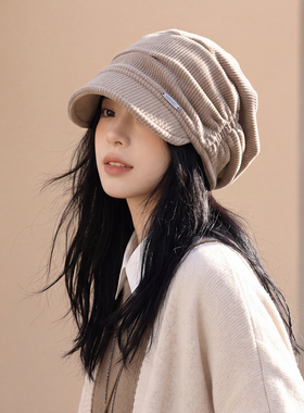 秋冬保暖护耳显脸小堆堆帽女款